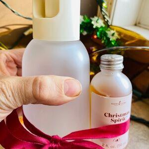 Young Living Frosted Soap Dispenser and Christmas Spirit Concentrated Soap Duo